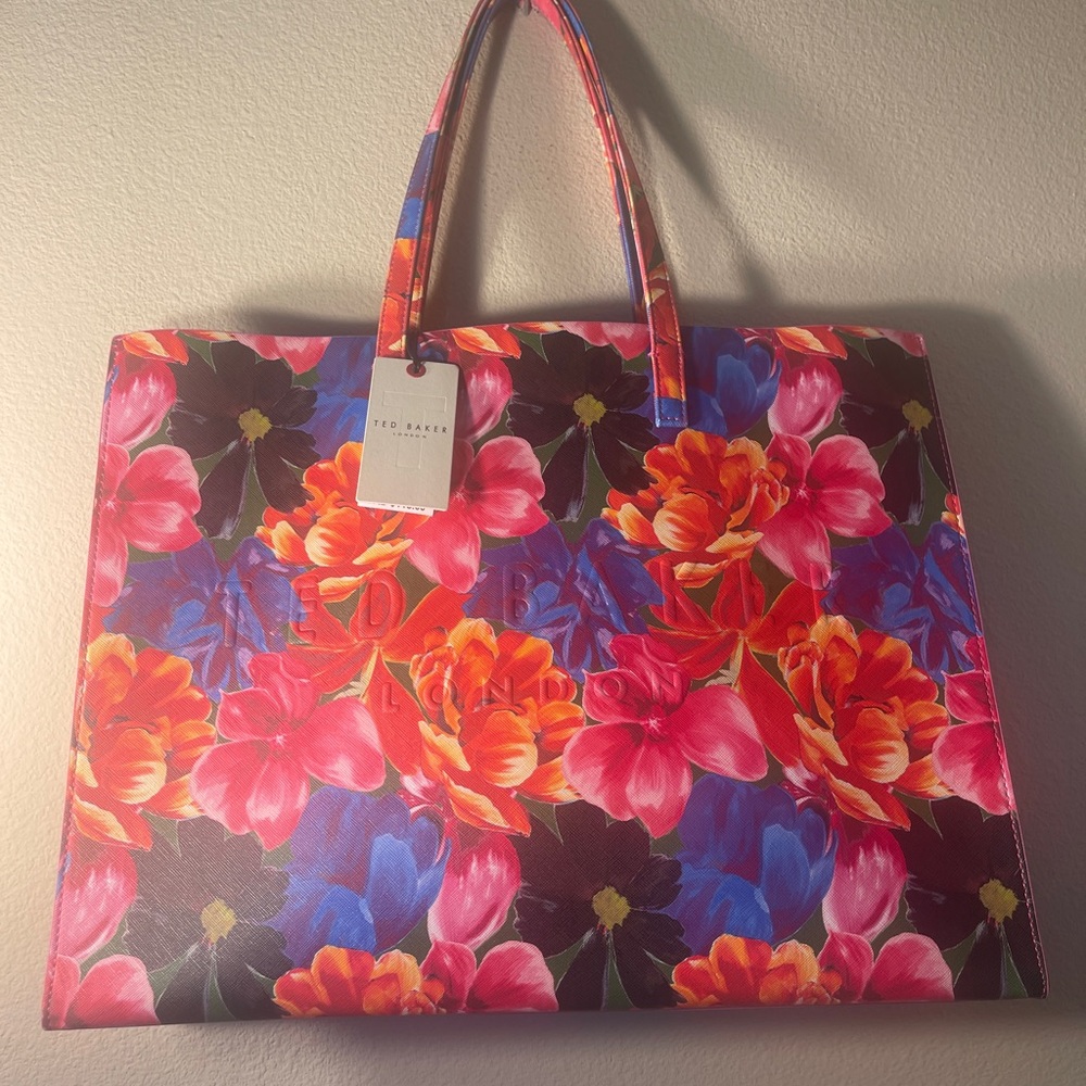 Ted Baker London large floral tote NWT the Icon tote final